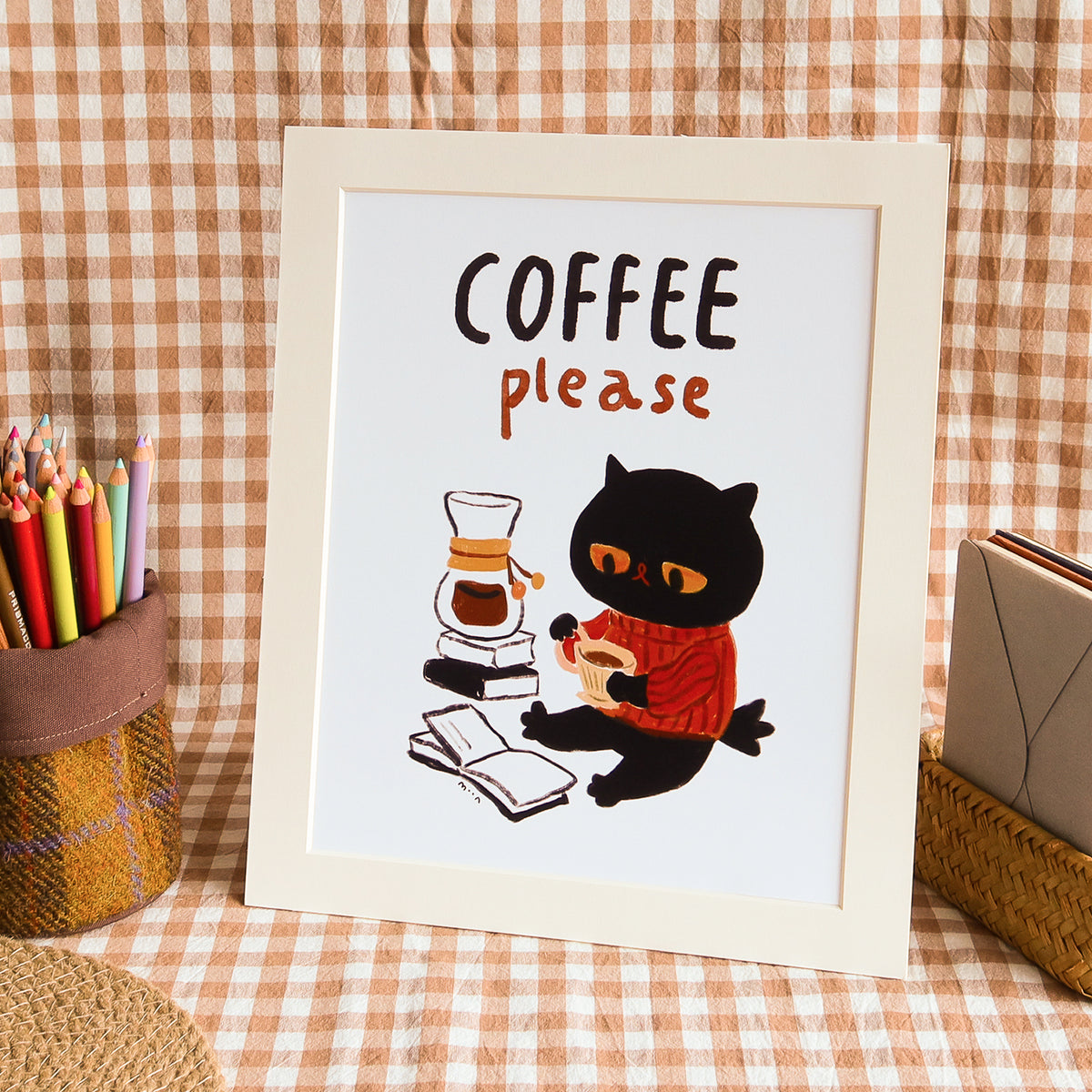 Coffee Please - Art Print with Frame