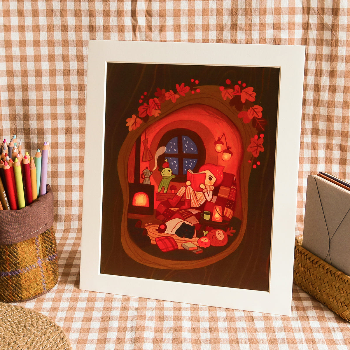 Cozy Winter - Art Print with Frame