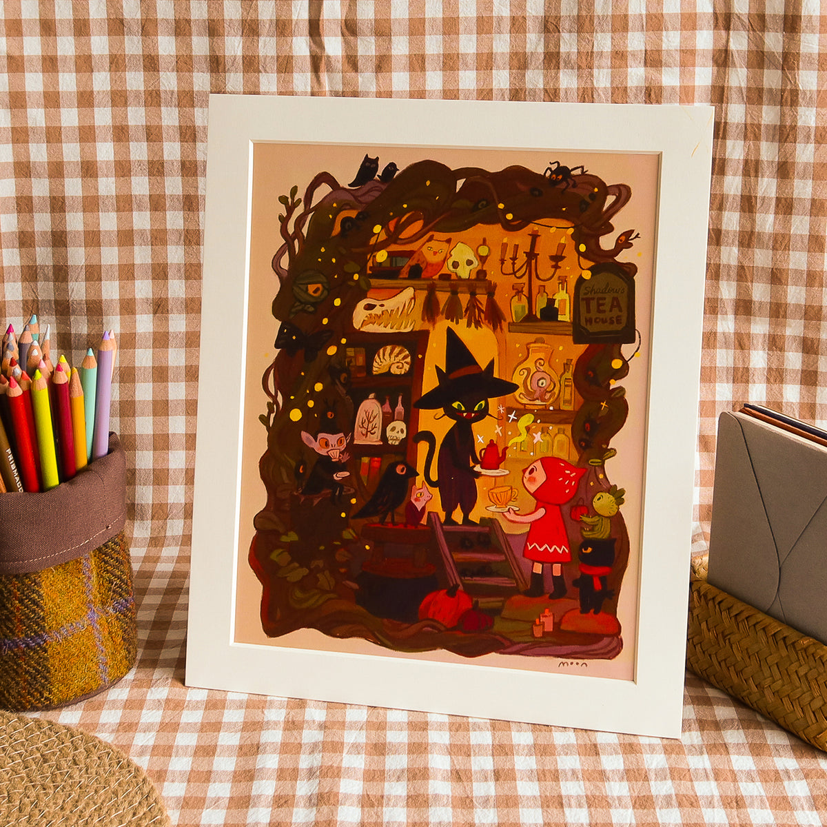 Mr Shadow's Tea - Art Print with Frame