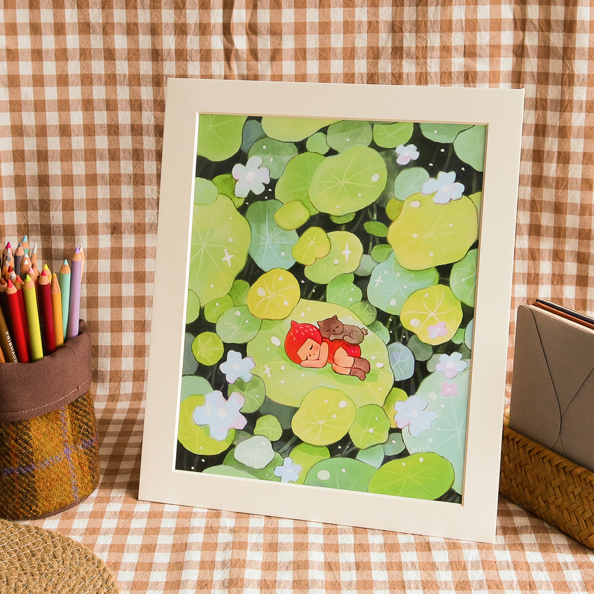 Summer Nap - Art Print with Frame