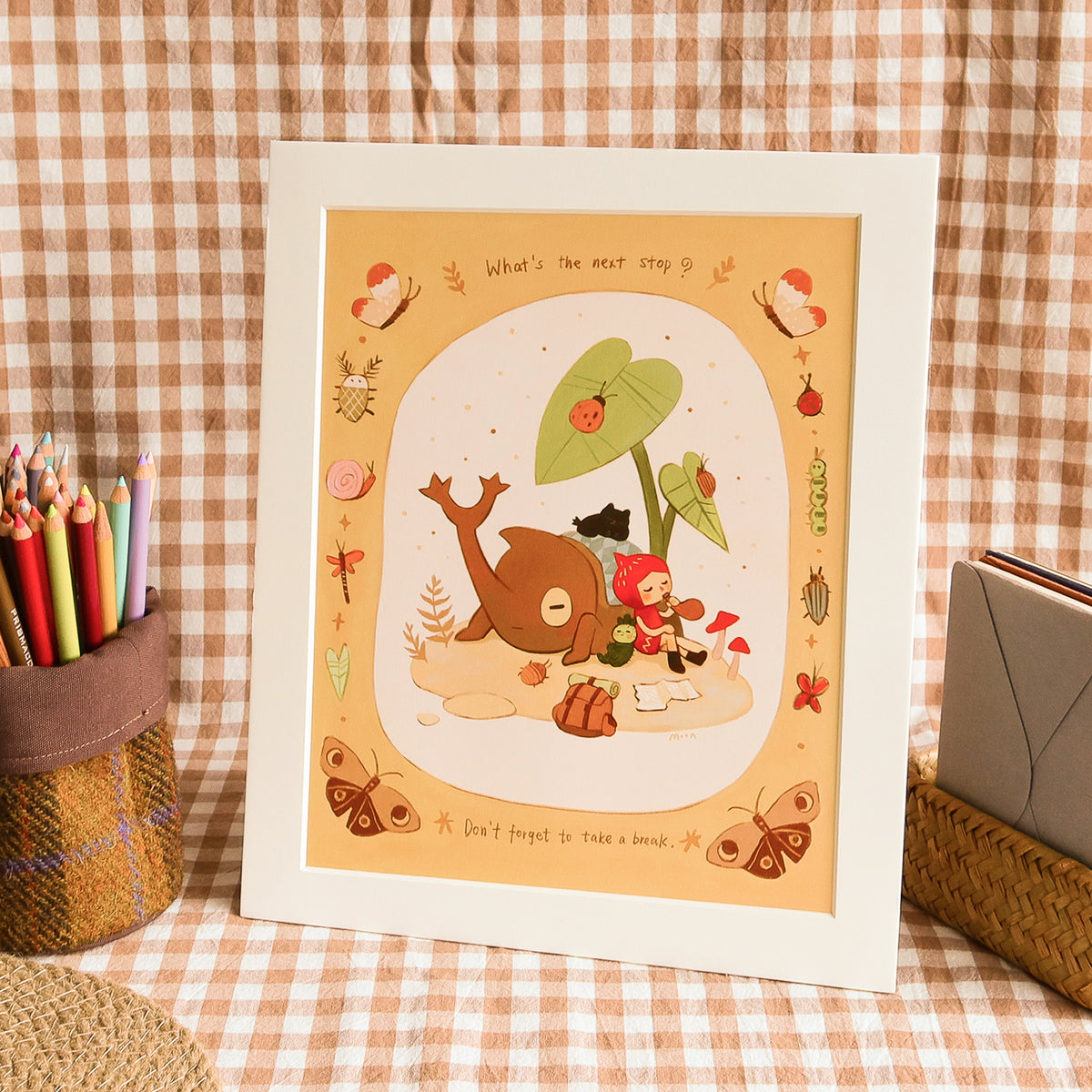 Take a Break - Art Print with Frame