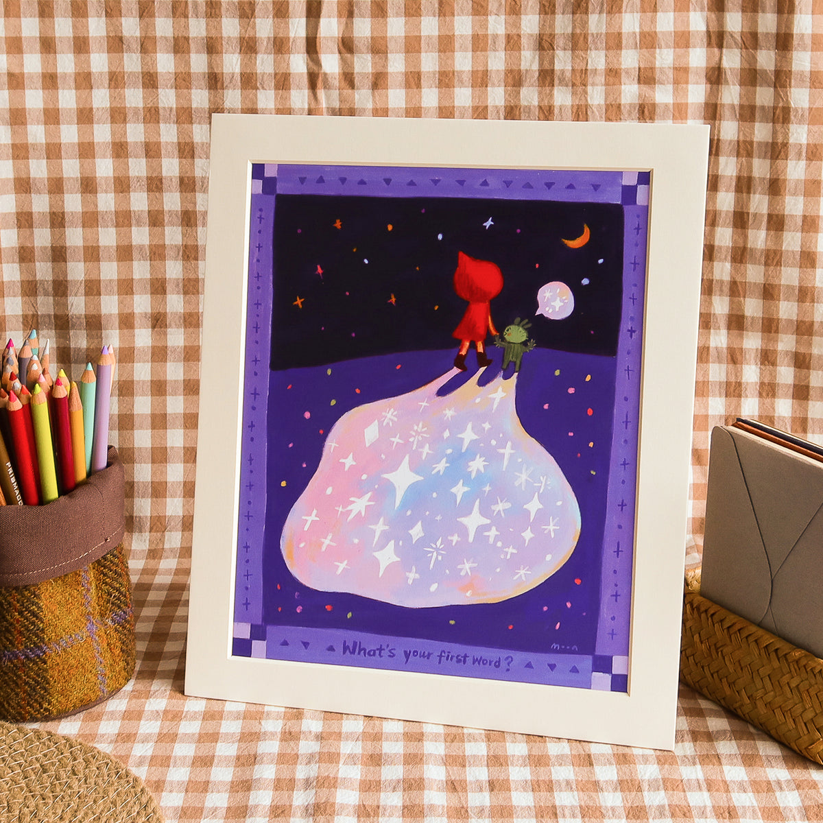What's Your First Word - Art Print with Frame