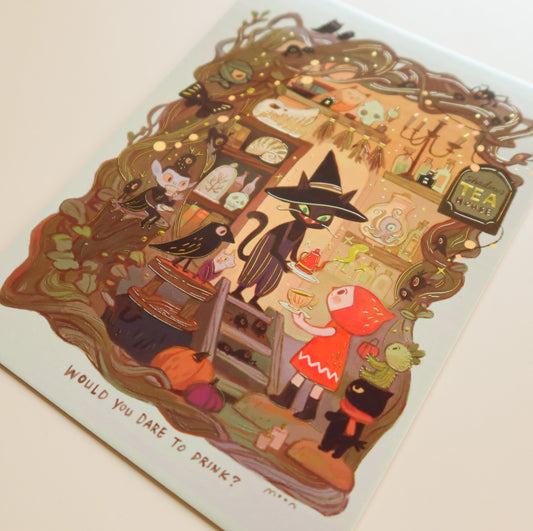 4x6" Mr. Shadow's Tea - Shimmer Mini Print