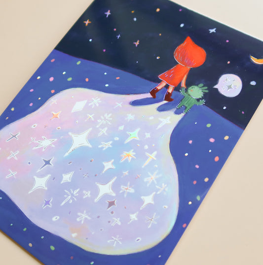 4x6" What's your first word? - Shimmer Mini Print