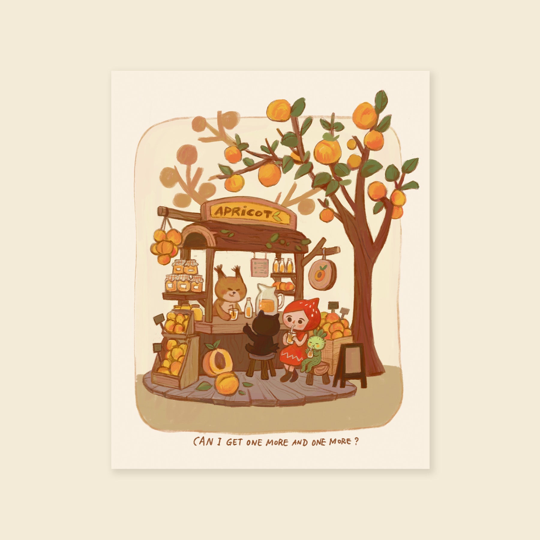 8x10" Apricot Juice Bar - Giclée Print