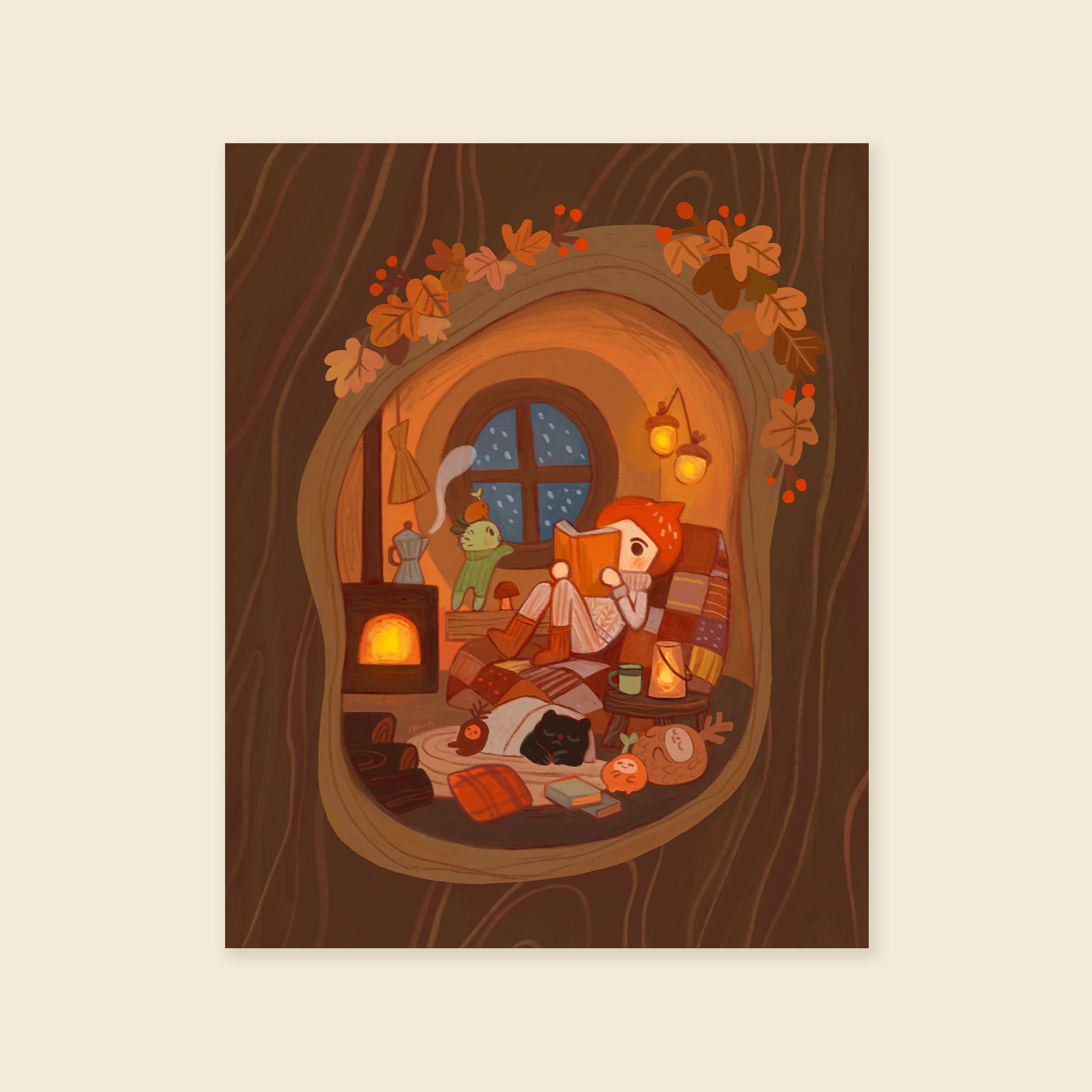 8x10" Cozy Winter - Giclée Print