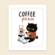 Coffee Please - Art Print with Frame