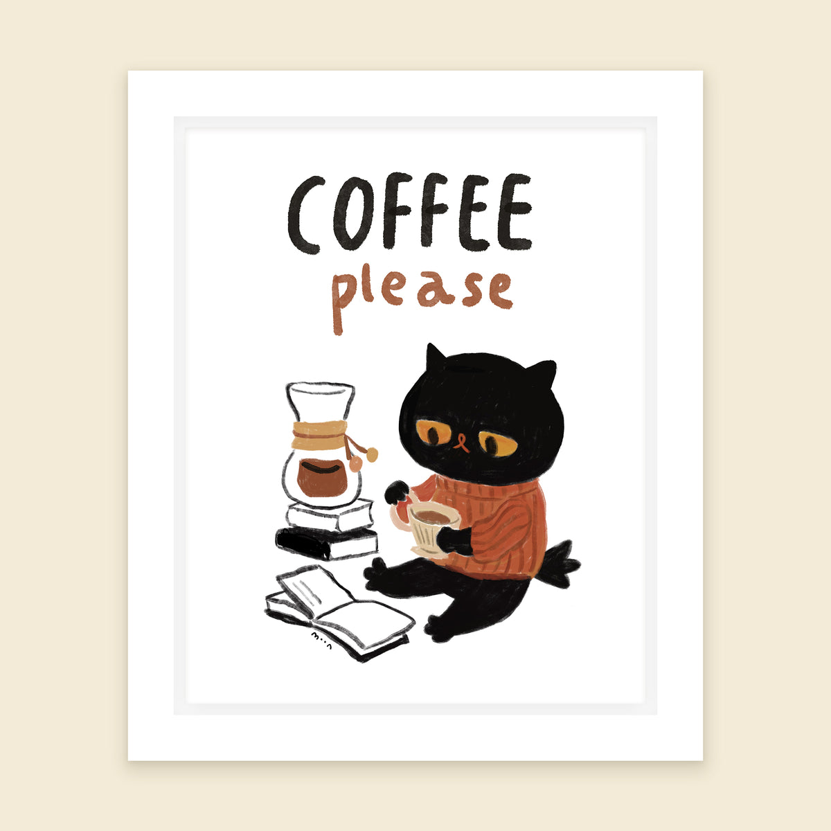 Coffee Please - Art Print with Frame