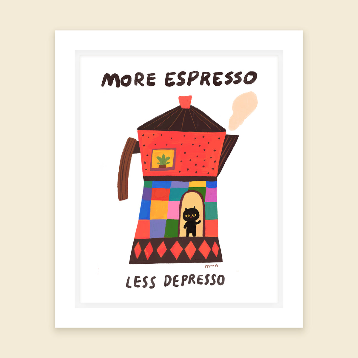 More Espresso - Art Print with Frame