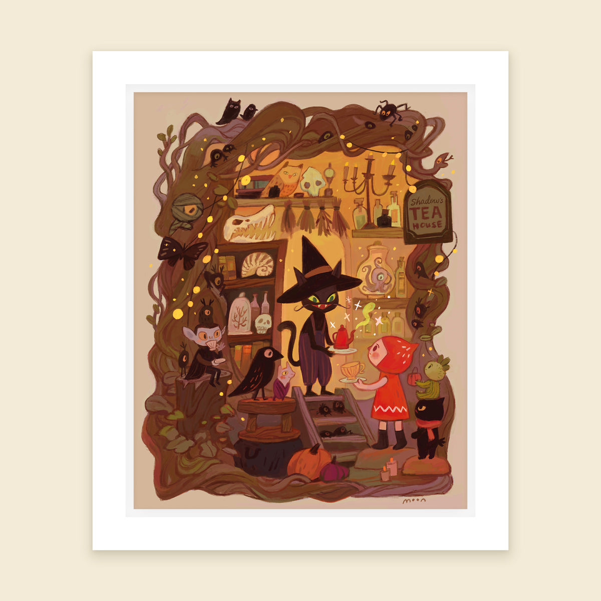Mr Shadow's Tea - Art Print with Frame