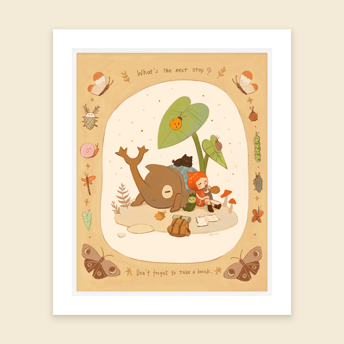 Take a Break - Art Print with Frame