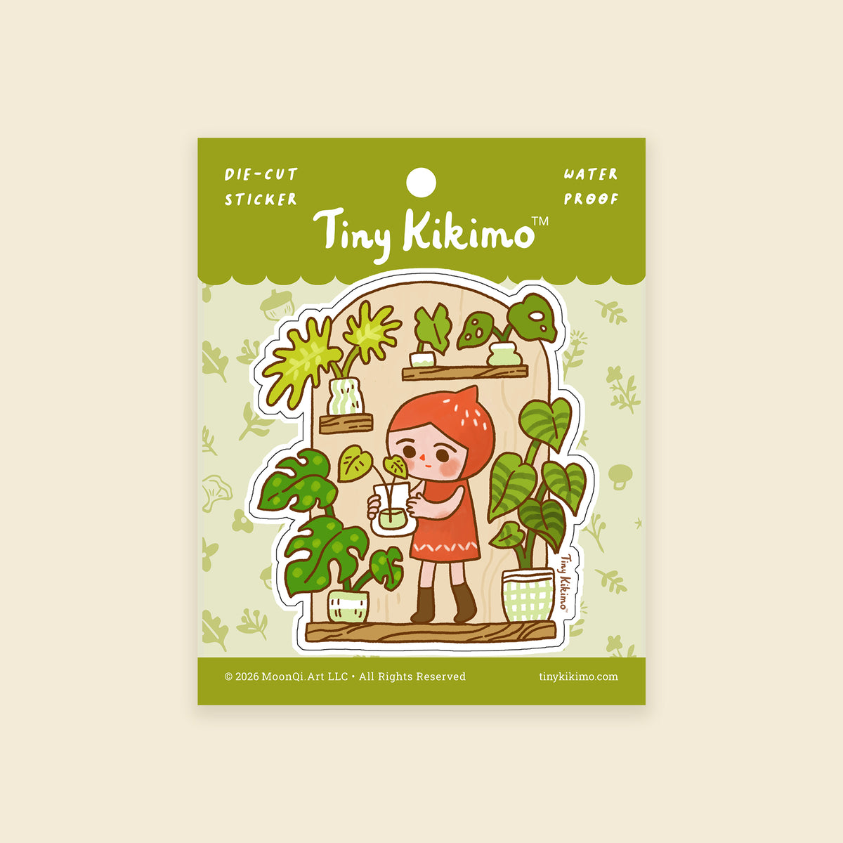 Kikimo and Plants - Die-Cut Sticker