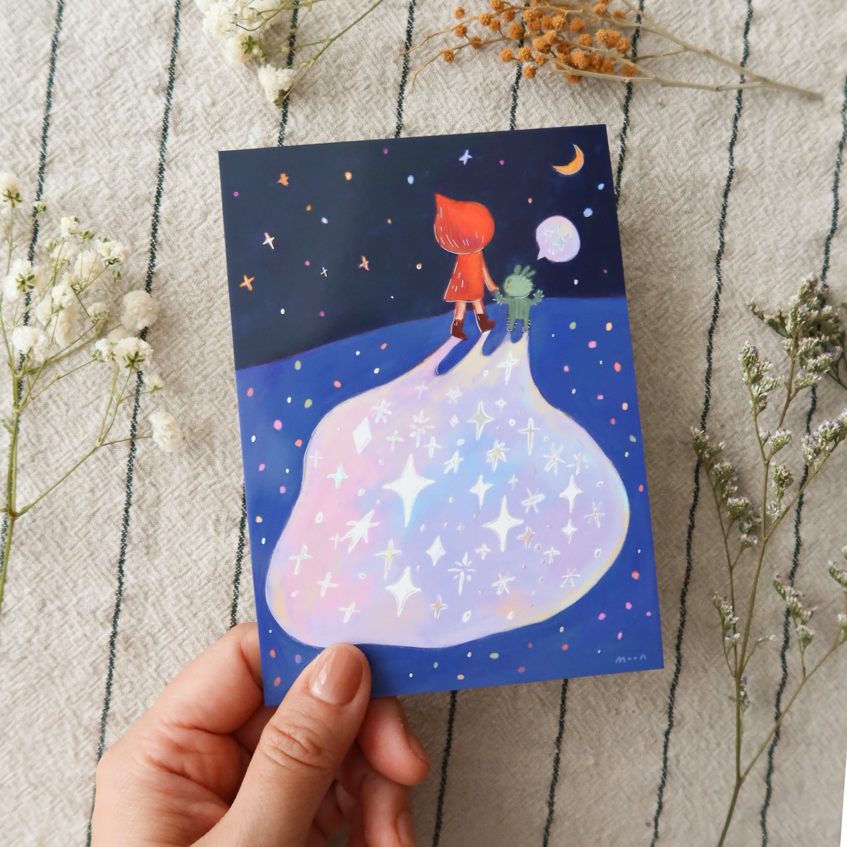 4x6" What's your first word? - Shimmer Mini Print