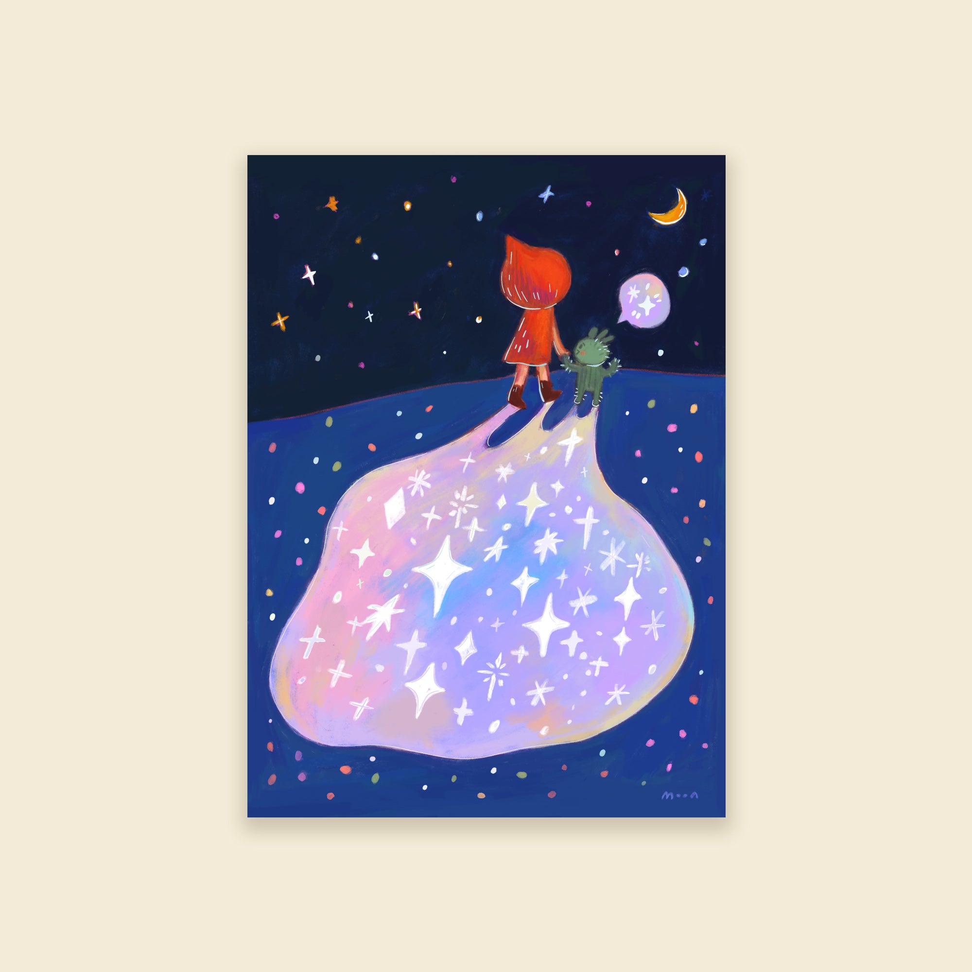 4x6" What's your first word? - Shimmer Mini Print