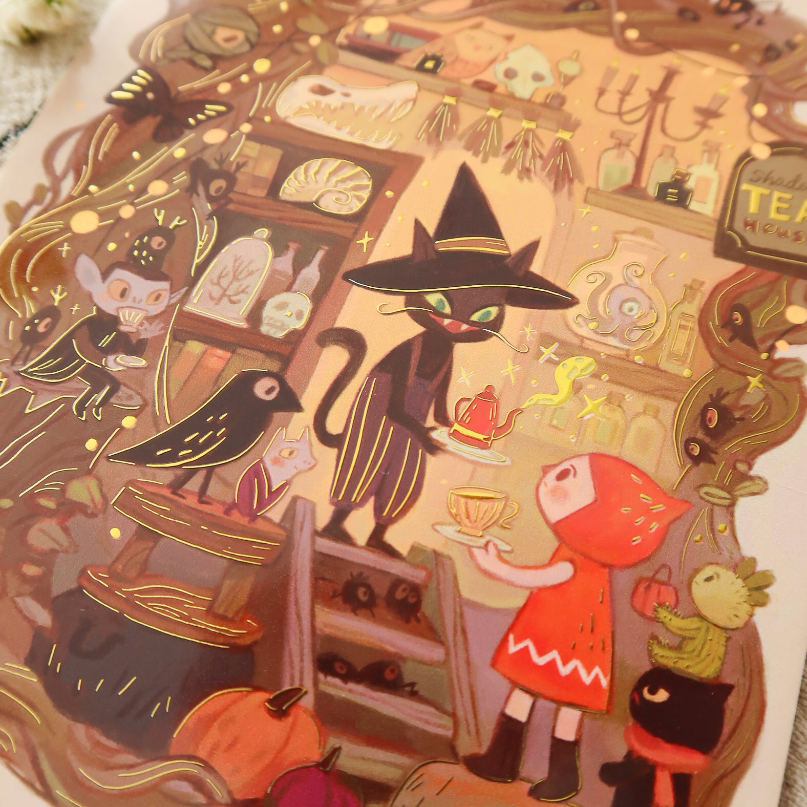 4x6" Mr. Shadow's Tea - Shimmer Mini Print