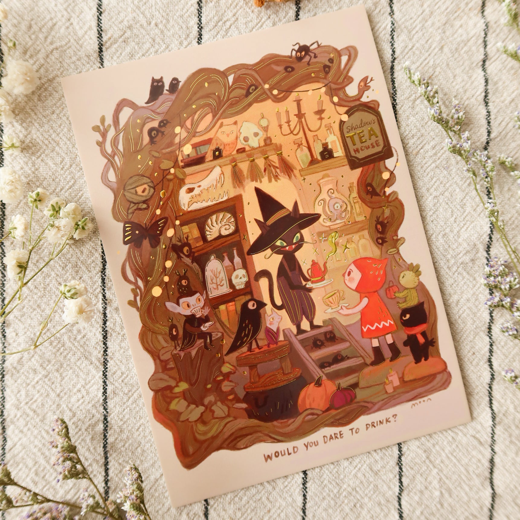 4x6" Mr. Shadow's Tea - Shimmer Mini Print