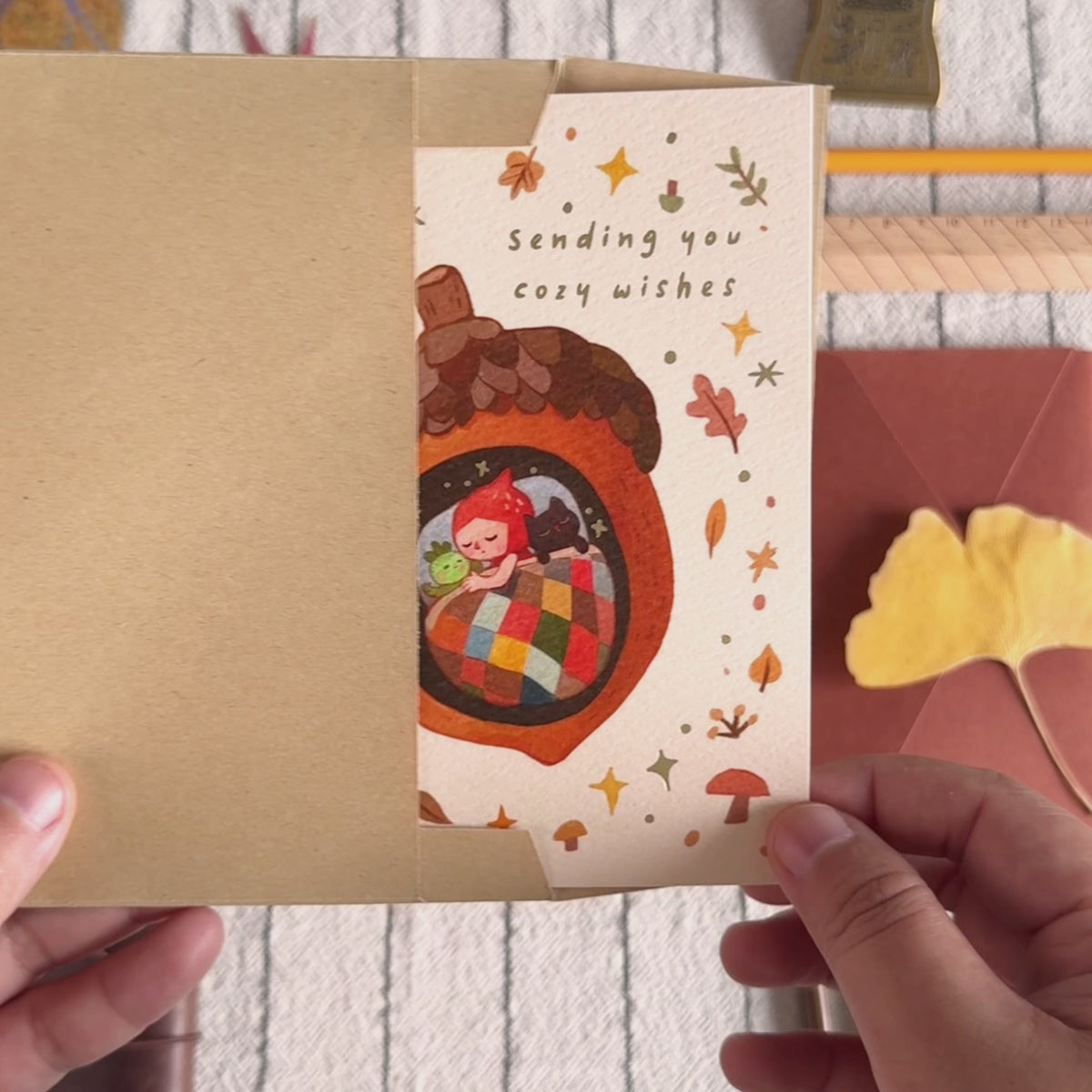 Load video: Sending Cozy Wishes - Greeting Card