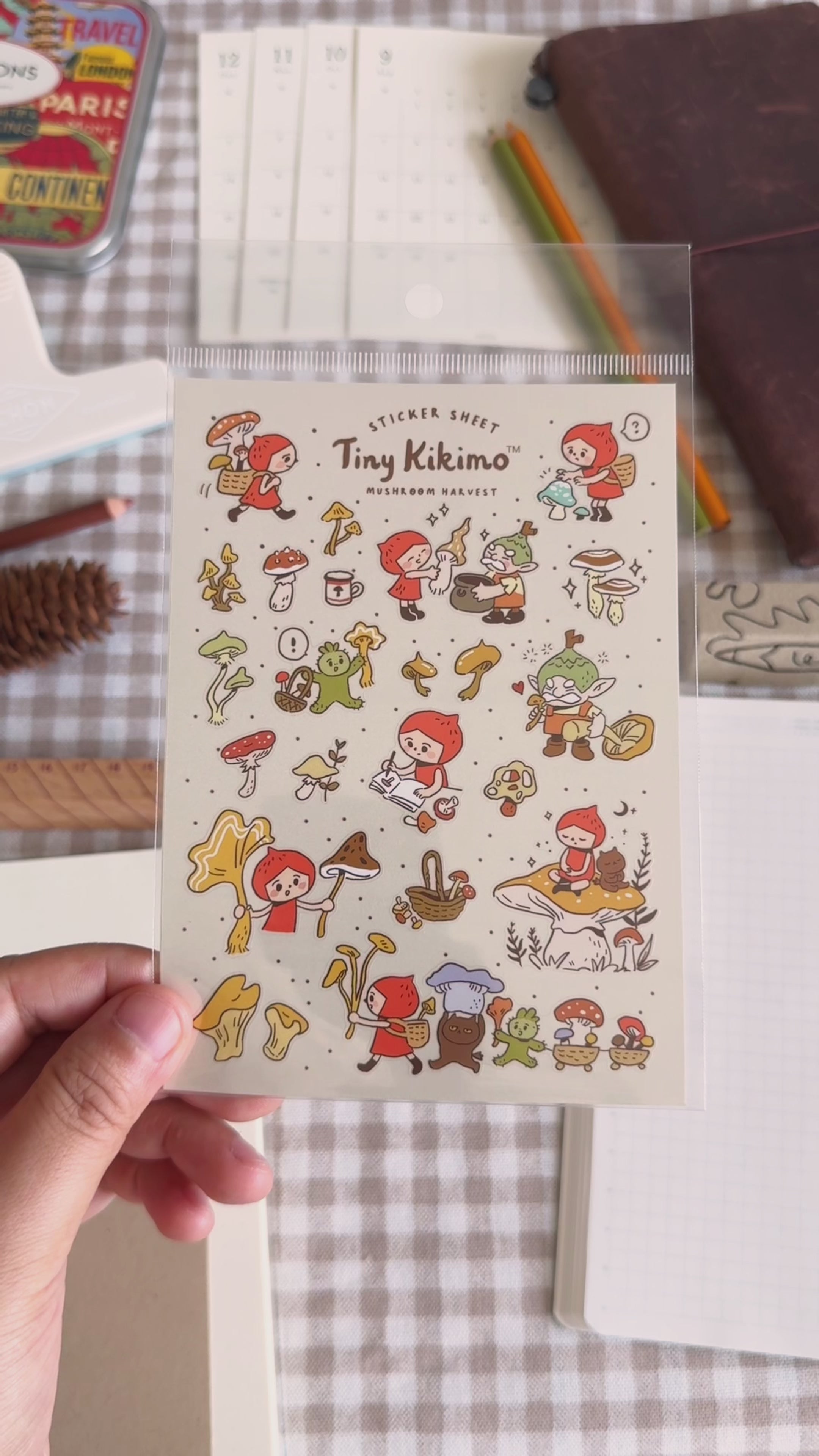 Load video: Mushroom Harvest - Sticker Sheet